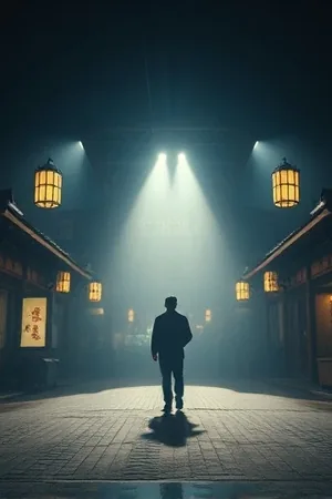 山间邮路上的自行车与后座邮包，远处电线杆上停着一只山雀